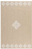 Storesdeco Premium vinyl vloerkleed, wasbaar, antislip en slijtvast – blank etnischs 140x200 cm