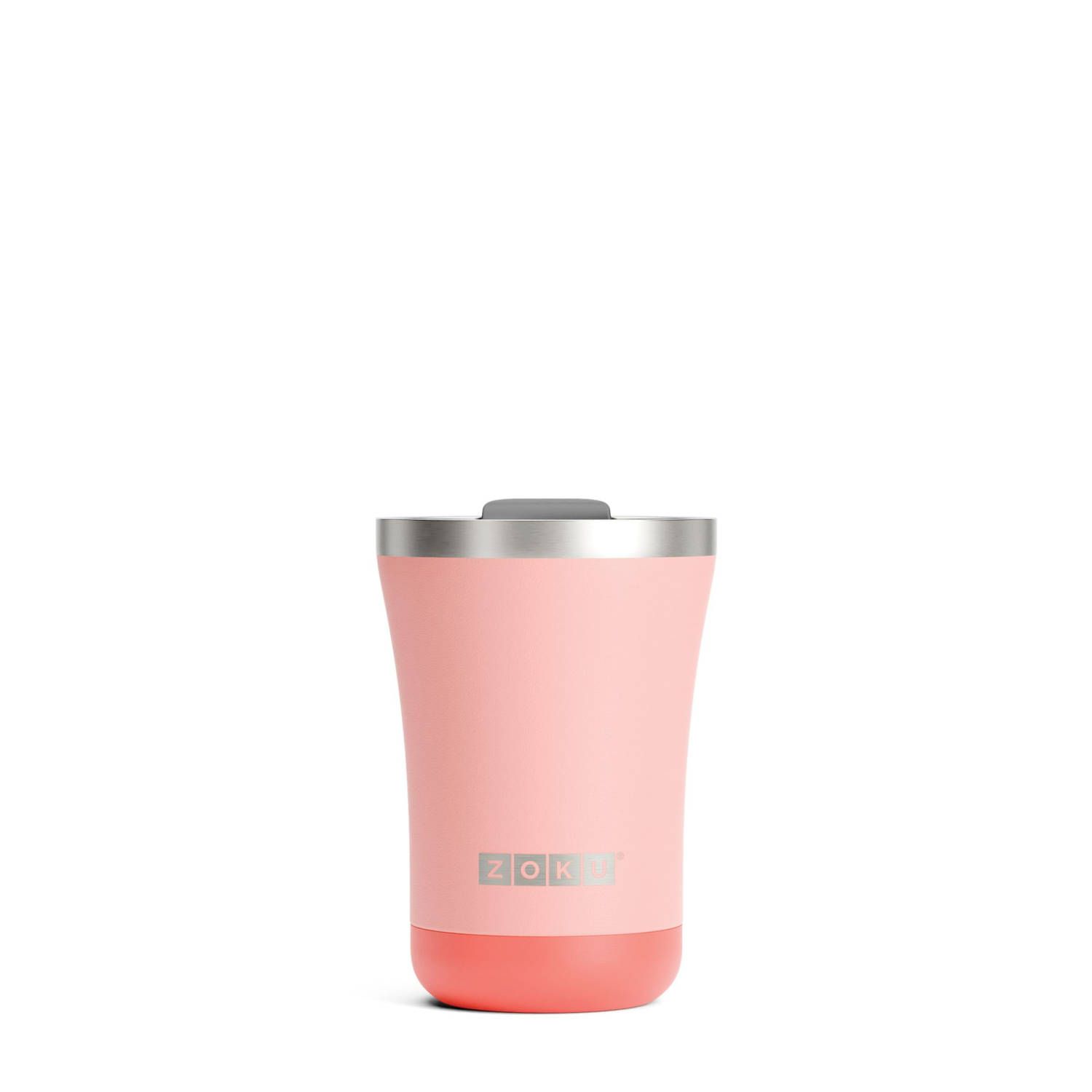 Zoku Thermosbeker RVS, 350 ml, Oranje, 3-in-1