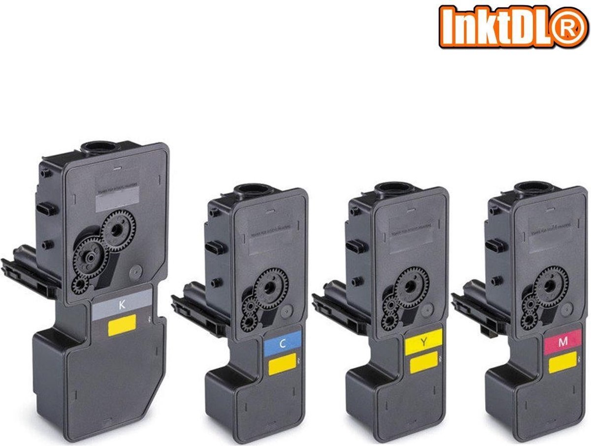 InktDL Compatible XL Multipack Laser toner cartridges voor Kyocera 5240 / TK-5240 | Geschikt voor Kyocera ECOSYS M5526, M5526CDN, M5526CDW, Kyocera ECOSYS P5026CDN, P5026CDW (Zwart, Cyaan, Magenta & Geel)
