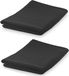 Makito Western Europe Set van 2x stuks zwarte yoga of fitness microvezel handdoeken 150 x 75 cm - ultra absorberend - super zacht