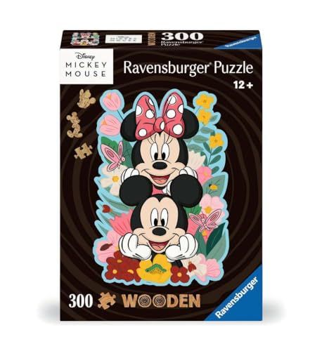 Ravensburger WOODEN Puzzle 12000762 - Mickey & Minnie - 300 delige houten contourpuzzel