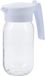 Excellent Houseware Carafe en verre - Pichet à eau avec couvercle blanc - 1,0 Litre