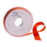 SR SUPER RIBBONS®™ - Volledige rol 10 mm dubbelzijdig satijnen lint, 20 meter op rol - oranje