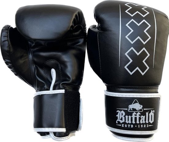 Buffalo Outrage bokshandschoenen zwart met wit 16oz