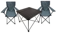 Mojawo Set van 3 kampeeraccessoires: kampeertafel, kampeerstoel, inklapbare stoel en vissersstoel