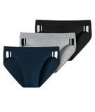 Schiesser 95/5 Stretch Rio slips (3-pack) - Zwart, Blauw en Grijs