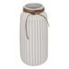 Atmosphera Bloemenvaas Antique Roman - creme wit - keramiek - D12.8 x H28 cm