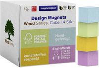 Magnetoplan Magneet Cube 4 stuks Roze, Lichtoranje, Lichtgroen, Lichtblauw 20x20x20 mm
