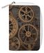 Steampunk Gears Klok Porte-carte de crédit avec fermeture éclair