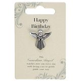 Guardian Angel Broche voor verjaardag, engelbadge met strass voor mannen en vrouwen, cadeau met inspirerende boodschap, reversspeldjes-zilver-one-size-unisex