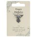 Guardian Angel Broche voor verjaardag, engelbadge met strass voor mannen en vrouwen, cadeau met inspirerende boodschap, reversspeldjes-zilver-one-size-unisex