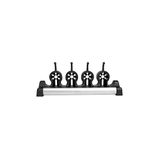Casabella Grook Mop and Broom Utility Holder, Medium, Zwart/Zilver