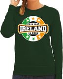 Bellatio Decorations Have fear Ireland is here Groene sweater met sterren embleem - Dames - Ierland Supporter