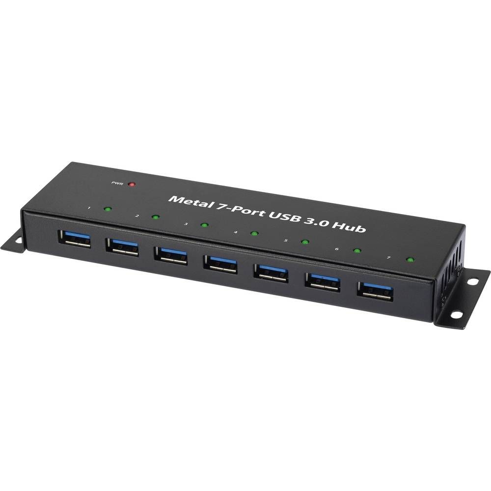 Renkforce RF-3955359 USB 3.1 Hub - 7 poorten - Zwart
