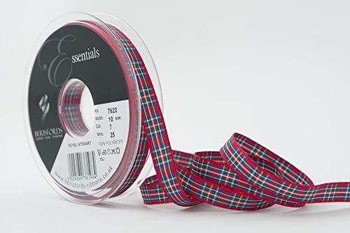 Berisfords Polyester Tartan, Royal Stewart, 10,4 x 10,4 x 1,6 cm