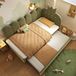 STILVORA Dagbed 90x200 cm – Met Uitschuifbed 90x190 – L-Vorm Voor Kinderkamer En Logeerkamer – Fluweel – Groen – Zonder Matras