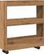 vidaXL Opbergtrolley smal 3-laags bewerkt hout artisanaal eikenkleurig