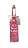Starlight Bottles Best Friends, glas, rood, 6,7 x 6,7 x 29,5 cm