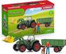Schleich Farm World Tracteur avec remorque, set de jeu, figurines (humain, chien), 50 pièces