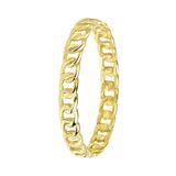 Lucardi Dames Ring gourmetschakel - Ring - Cadeau - 14 Karaat Goud - Geelgoud