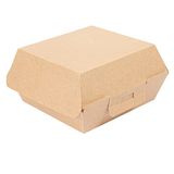 García de Pou - 50 stuks - hamburgerschelpen 'Thepack' 220 g/m2 13 x 12,5 x 6,2 cm natuurlijk karton Nano-Micro
