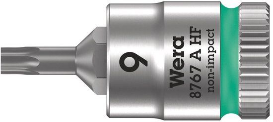 Wera 8767 A HF TORX® Zyklop Bit/dop-combinatie met 1/4" Aandrijving met Vasthoudfunctie, TX 9 x 28 mm