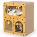 Gimars Kattenkrabber met Dubbele Laag, Grote Kartonnen Krabplank 51 x 43 x 28,5 cm