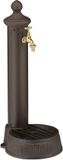 Merkloos waterzuil met kraan - 65 x 25 x 30 cm - tuin - bruin