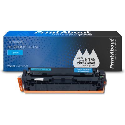 PrintAbout Huismerk HP 201A (CF401A) Cyaan Toner | Compatibel