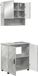 vidaXL Meuble de salle de bain, 2 pièces, gris béton