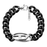 Diesel DX1611931 Heren Armband - Staal - Zwart - 20.5 cm