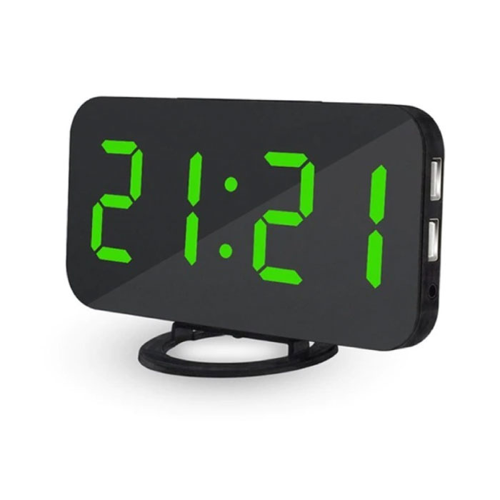 JULY'S SONG Multifunctionele Digitale LED Klok - Wekker Spiegel Alarm Snooze Helderheid Aanpassing Groen