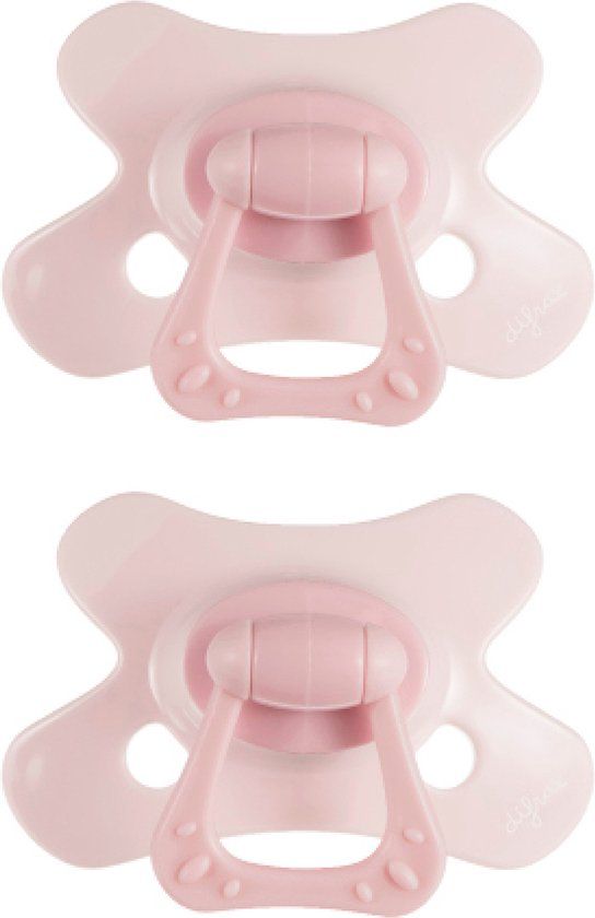 Difrax Fopspeen Dental - 6 tot 12 Maanden - Lichtroze - 2 Stuks
