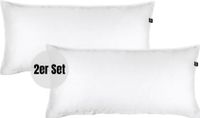 SCHÖNER WOHNEN-collectie: Satine linge de lit, blanc uni, 40 x 80 cm, set de 2