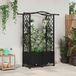 VidaXL Verhoogd bed met trellis en dak zwart 125 x 40 x 144 cm pp