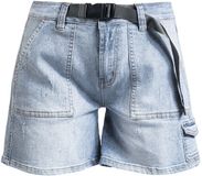 R.E.D. by EMP Lichtblauwe jeans short met riem - Dames - 28