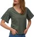 Vero Moda Villa Top Dames - Maat S - Groen - Katoen