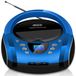 Draagbare boombox - CD/CD-R - USB - FM-radio - AUX-IN ingang - hoofdtelefoonaansluiting - kinderradio - CD-radio - Stereo-installatie - Compact systeem (kobaltblauw)