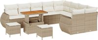 vidaXL Tuinbank Set 12-delig Beige Polywood