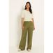 Claudia Sträter wide leg broek - olijfgroen