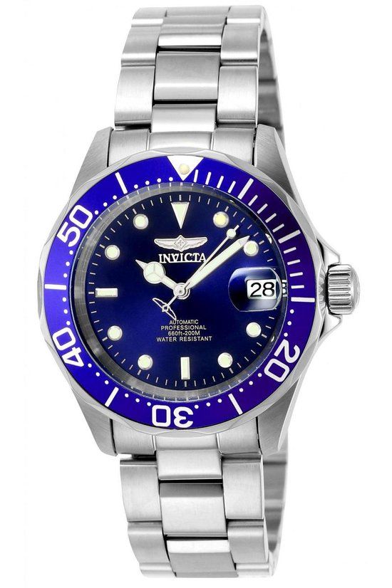 Invicta Pro Diver 9094 Heren Horloge - 40mm - Blauw - Automatisch - Staal - 20 ATM