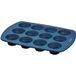 COOX Moule à muffins en silicone, pour 12 muffins. (Gris/bleu)