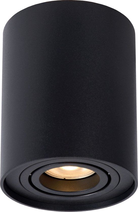 Lucide TUBE - Plafondspot - Ø 9,6 cm - 1xGU10 - Zwart