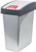 Bol Premium Poubelle avec couvercle à rabat et Soft-touch, 10 l, Argent clair