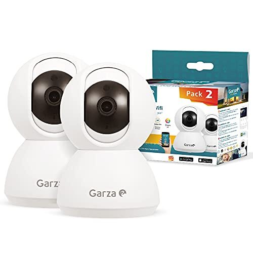 Garza Smarthome Intelligente 360 WiFi-camera voor veiligheid, HD 720p, nachtzicht en zoom, spraakbediening en app, Alexa, iOS, Google, Android