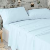 Burrito Blanco Beddengoed voor gastronomie, bedlaken 80 cm, eenpersoonsbed, katoen/polyester, gemakkelijk te strijken, kleur blauw