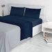 Beddengoedset Fashion Beddengoedset, gemaakt in Italië, van zachte microvezel, hoeslaken met hoeken, laken 240 x 270 cm en kussensloop met overslag, tweepersoonsbed, sterren