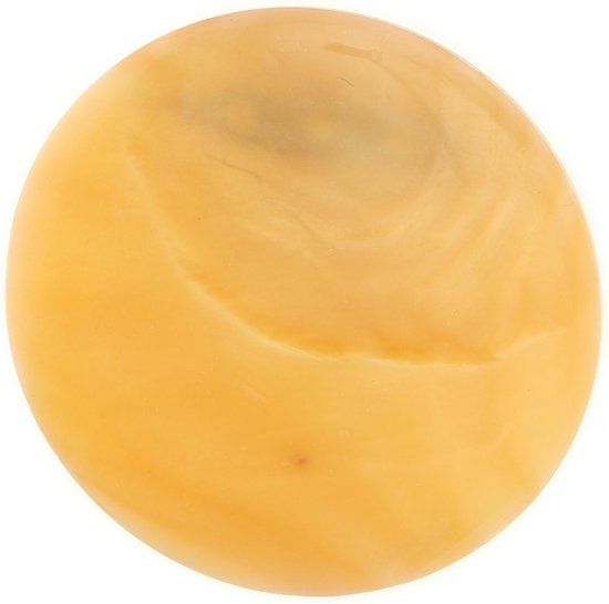 Behave® Broche rond schelp beige 4,5 cm | Vrouwen | Metaal