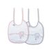 Slaapbeer Babyslabbetjes, 2 stuks, roze en grijs