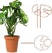 OEM Dailygoods Aluminium Plantensteunen Set van 2 met Bladdesign